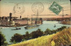 CPA Marseille Le Font Saint Jean et l'Entree du Port