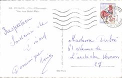 CPA Dinard Cote d'Emeraude Vue vers St Malo 