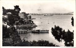 CPA Dinard Promenade du Clair de Lune vers Saint Malo