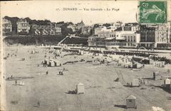 CPA Dinard Vue Generale La Plage 