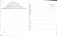 CPA En Bretagne Cote d'Emeraude Dinard La promenade au Clair de Lune et l'embarcadere des vedetes ve