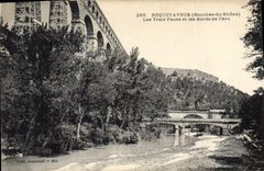 CPA Roquefavour Les Trois Ponts et les Bords de l'Arc
