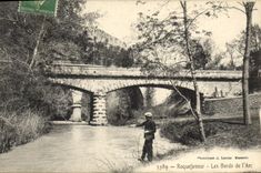 CPA Roquefavour Les Bords de l'Arc Peche Pecheur