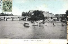CPA Paris La Seine au Pont Neuf