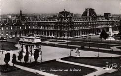 CPA Paris Perspective sur le Louvre