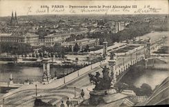 CPA Paris Panorama vers le Pont Alexandre III