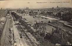 CPA Panorama de Paris Vue prise en amont du Pont Royal