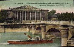 CPA Paris La Chambre des Deputes et le Pont de la Concorde