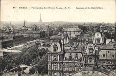CPA Paris Panorama des Huits Ponts Tour Eiffel