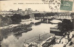 CPA Paris Panorama de la Seine et du Musee du Louvre