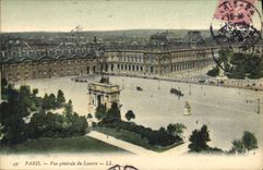 CPA Paris Vue generale du Louvre