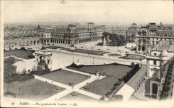 CPA Paris Vue generale du Louvre