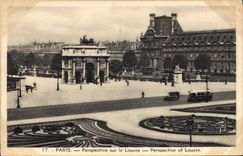 CPA Paris Perspective sur le Louvre