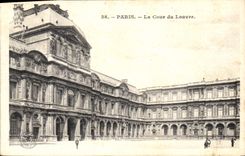 CPA Paris La Cour du Louvre