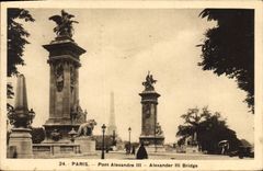 CPA Paris Pont Alexandre III Tour Eiffel