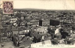 CPA Reims Panorama vers la Place Royale