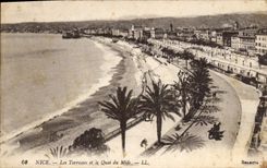 CPA Nice Les Terrasses et le Quai du Midi 