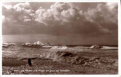 CPA Le Havre La Plage un jour de tempete 