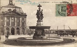 CPA Bordeaux La Fontaine des Trois Graces 