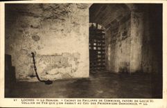 CPA Loches Le Donjon Cachot de Philippe de Commines Collier de fer