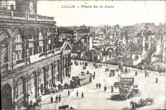 CPA Lille Place de la Gare 