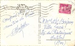 CPA Paris le pont a Lena et le palais de Chaillot