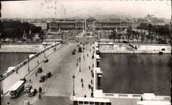 CPA Paris vue panoramaque le port et la place de la Concorde 