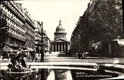 CPA Paris la rue Soufflot et le Pantheon 