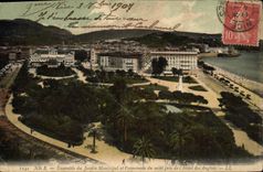 CPA Nice Ensemble du Jardin Municipal et Promenade du Midi pris de l'Hotel des Anglais