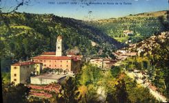 CPA Laghet A M Le Monastere et Route de la Turbie 