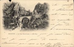 CPA Menton Le Pont St Louis 