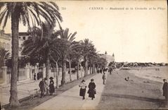 CPA Cannes Boulevard de la Croisette et la Plage 
