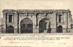 CPA Nimes porte d'Auguste c'etait la porte principale de la ville sous laquelle passait la voie Domi