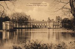 CPA Fontainebleau S et M le chateau vu de l'Etang au Carpes 