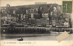 CPA Le Treport vue prise des Docks 