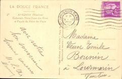 CPA Avignon Vaucluse cathedrale Notre Dame des Doms et facade du palais des Papes 