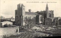 CPA Cite de Carcassonne Beffroi de l'eglise Saint Nazaire 