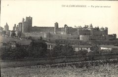 CPA Cite de Carcassonne vue prise au Nord Est 