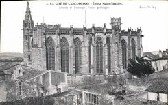 CPA La Cite de Carcassonne eglise Saint Nazaire abside et Transept partie gothique 