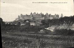 CPA Cite de Carcassonne vue generale prise au Sud Est 