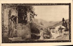 CPA Hotellerie de la Saint Baume Saint Zacharie Var 1re Rencontre de Ste Marie Magdeleine evec le Ch