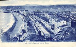 CPA Nice panorama pris du chateau 
