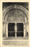 CPA Autun cathedrale Saint Lazare le portail 
