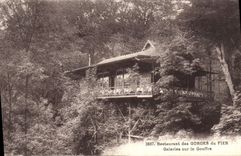 CPA Restaurant des Gorges du Fier Galeries sur le Gouffre 