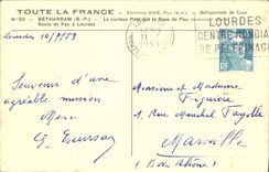 CPA Betharram B P le Curieux pont sur le Gave de Pau Monument Musee route de Pau a Lourdes