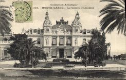 CPA Collection Artistique Monte Carlo le casino et Jardins 