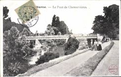 CPA marne le pont de Chennevieres 