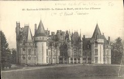 CPA Environs de Limoges Le Chateau de Bort cote de la Cour d'Honneur 