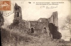 CPA Environs de Limoges Ruines de Chalucet Salle des Gardes et Cour d'Honneur 