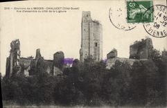CPA Environs de Limoges Chalucet Cote Ouest Vue d'Ensemble du cote de la Ligoure 